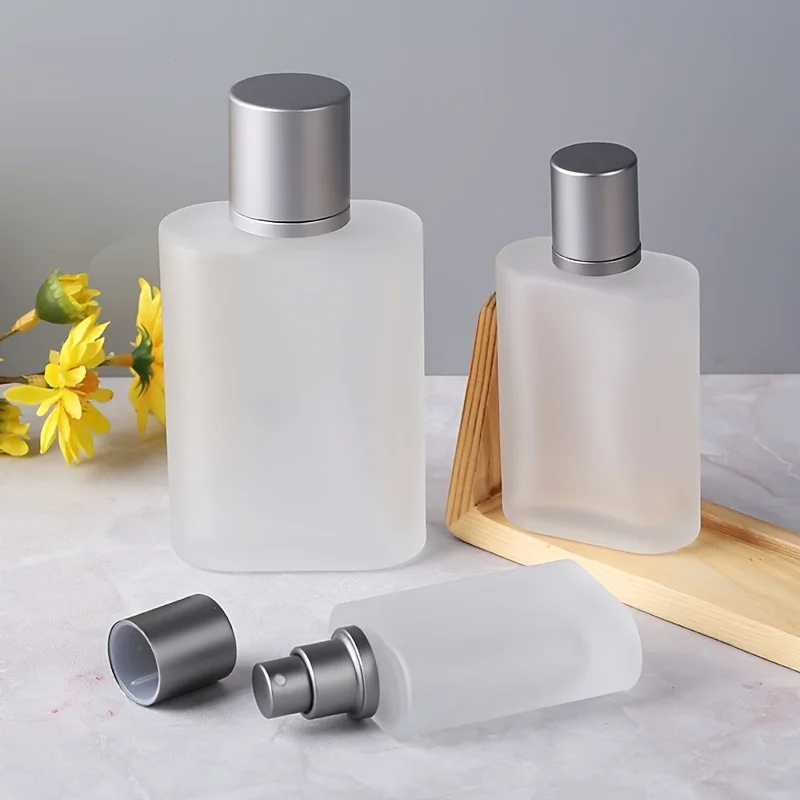 30ml 스크류 탑 샌드 블라스팅 유리 향수병 액체 스프레이 병 빈 병 50ml 디스펜서 병 빈 메이크업 미세 안개